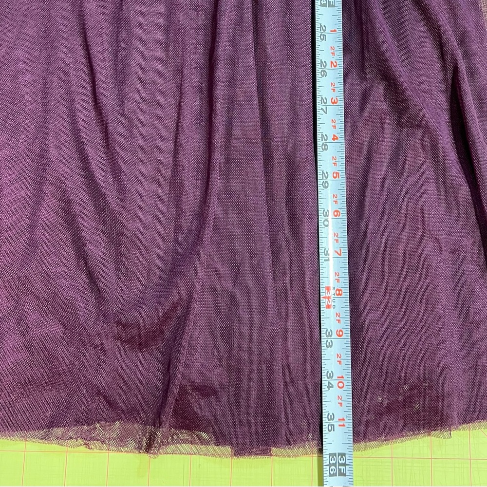 Woodland wildflower embroidered floral midi dress sheer earthy burgundy wine y2k - Picture 13 of 14
